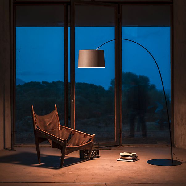 Foscarini Twiggy Wood Booglamp LED greige - eikenhout