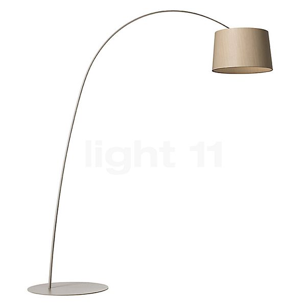 Foscarini Twiggy Wood Gulvlampe med Bue LED greige - eg - MyLight