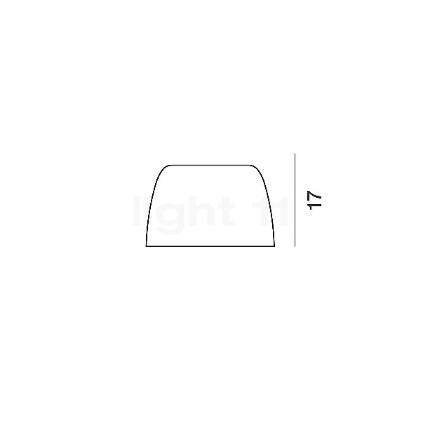 Foscarini Vetro per Lumiere Lampada da tavolo - Pezzo di ricambio bianco caldo - grande - vista in sezione