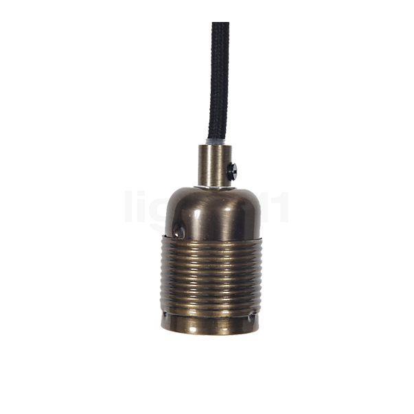 Frama E27, lámpara de suspensión bronce/cable negro , artículo en fin de serie