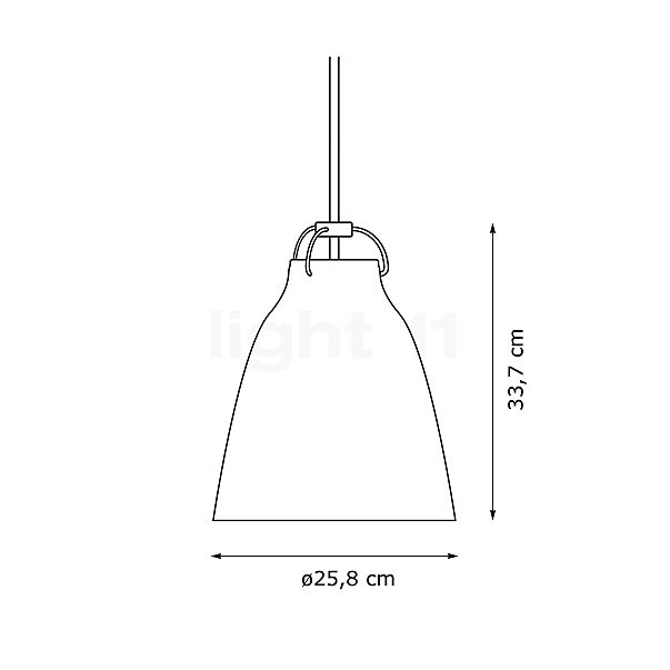 Fritz Hansen Caravaggio Hanglamp donkergrijs/kabel grijs - 25,8 cm , Magazijnuitverkoop, nieuwe, originele verpakking schets