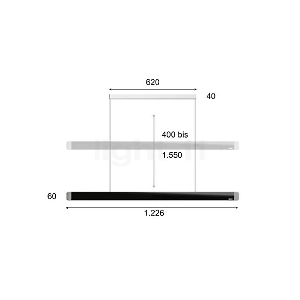 GRIMMEISEN Onyxx Linea Pro Hanglamp LED notenboom/zwart schets