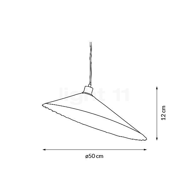 Good & Mojo Bromo Pendant Light asymmetric ø50 cm , Warehouse sale, as new, original packaging sketch