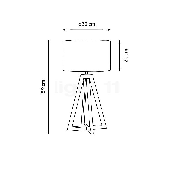 Good & Mojo Everest Table Lamp white sketch