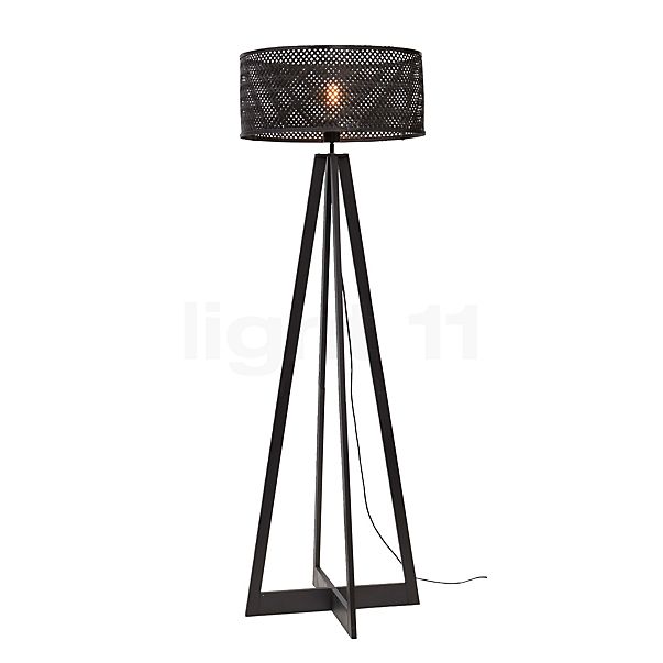 Good & Mojo Java Floor Lamp with Base - four-legged black