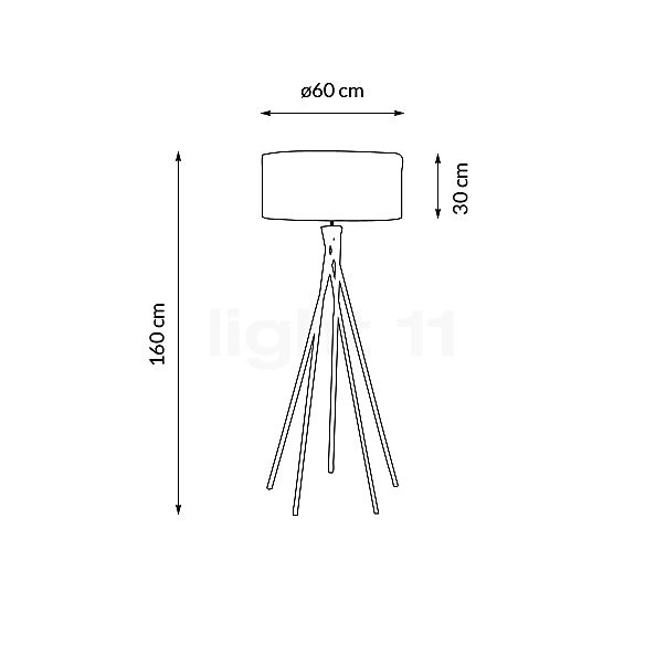 Good & Mojo Kilimanjaro Floor Lamp white sketch