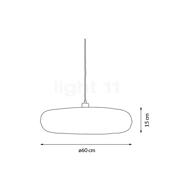 Good & Mojo Palawan Hanglamp natuur, ø60 cm schets