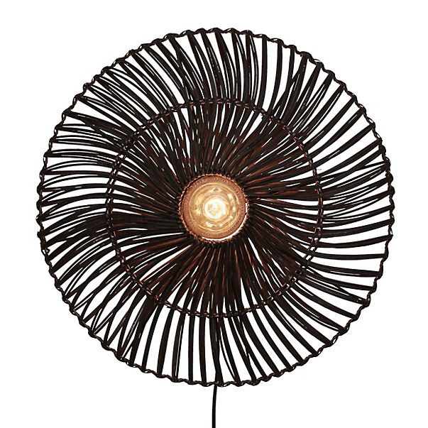 Good & Mojo Zanzibar Wandlamp zwart - 55 cm