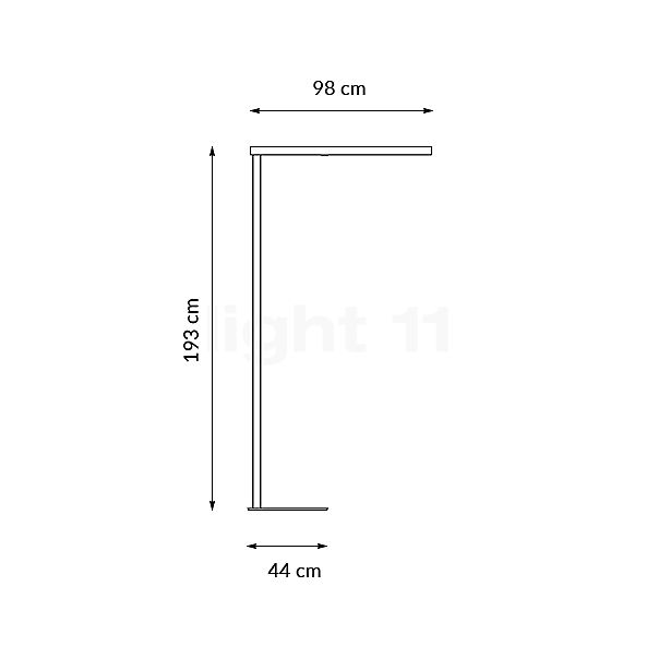 Grau Essence Gulvlampe LED sort skitse