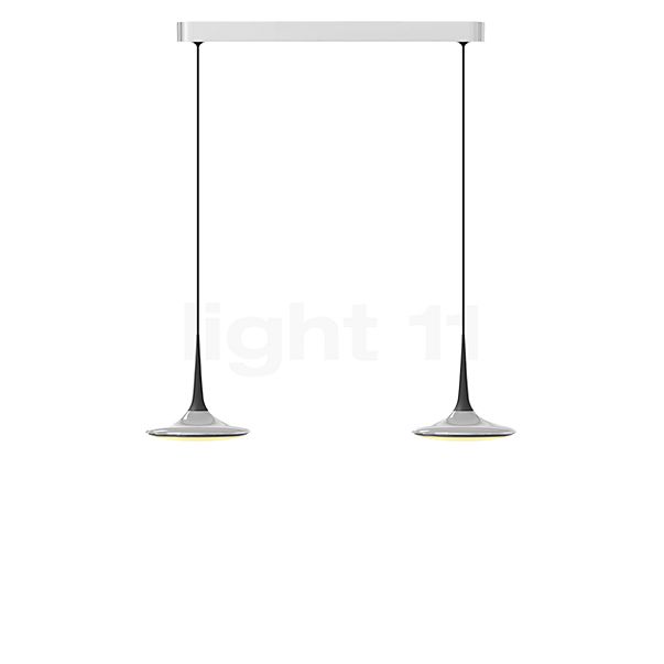 Grau Falling Leaf Hanglamp LED 2-lichts chroom/zwart - 600 cm