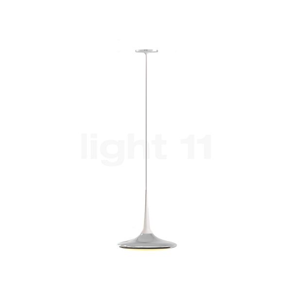 Grau Falling Leaf Lampada da incasso a sospensione LED cromo/bianco - 600 cm