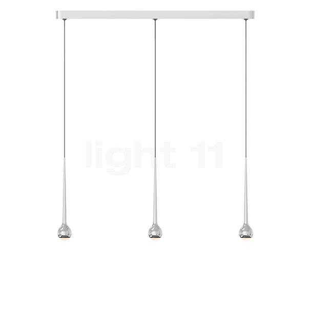 Grau Falling Sun Trace Hanglamp LED 3-lichts chroom - 600 cm