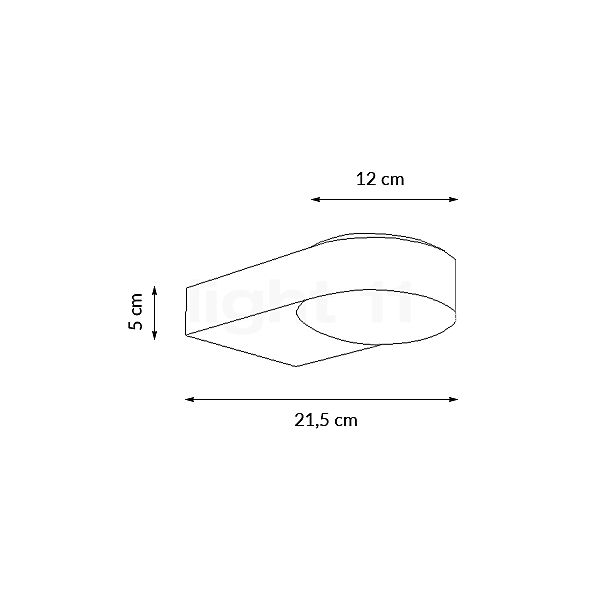 Grau Globe Lampada da parete LED cromo - ø12 cm - vista in sezione