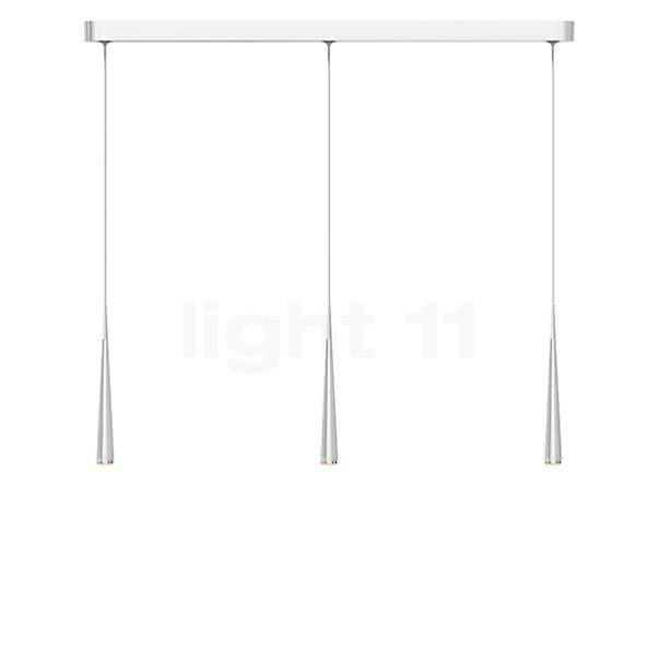 Grau Niceone Hanglamp LED 3-lichts chroom/grijs - 600 cm