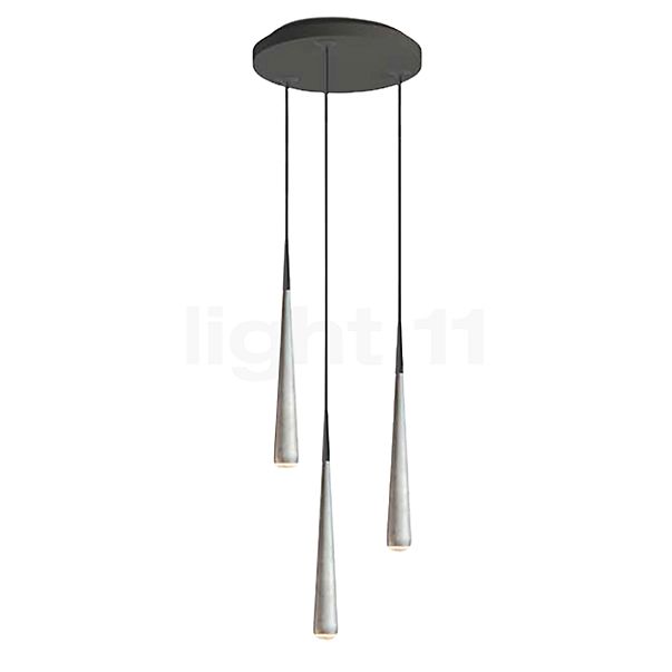 Grau Niceone Pendel LED Cluster - 3-flammer aluminium/brungrå - 600 cm