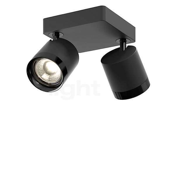 Grau Set Focus, foco de superficie LED 2 focos negro - 2.700 K