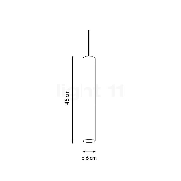 Graypants Roest Hanglamp verticaal koolstof - 45 cm schets