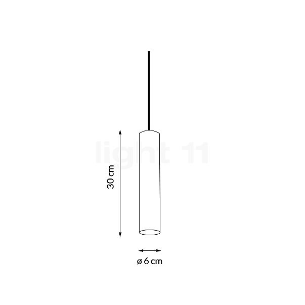 Graypants Roest, lámpara de suspensión vertical óxido - 30 cm - alzado con dimensiones