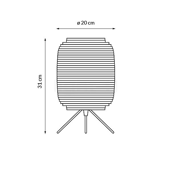 Graypants Scraplights Ausi Table Lamp white sketch