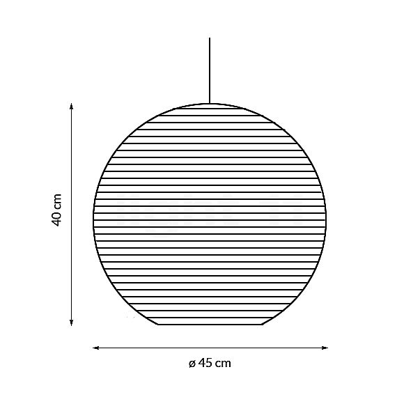 Graypants Scraplights Moon Lampada a sospensione bianco - ø45 cm - vista in sezione