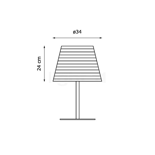 Graypants Scraplights Tilt Lampe de table blanc - vue en coupe