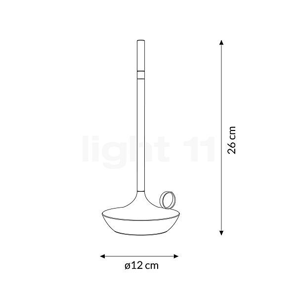 Graypants Wick Akkuleuchte LED graphit Skizze