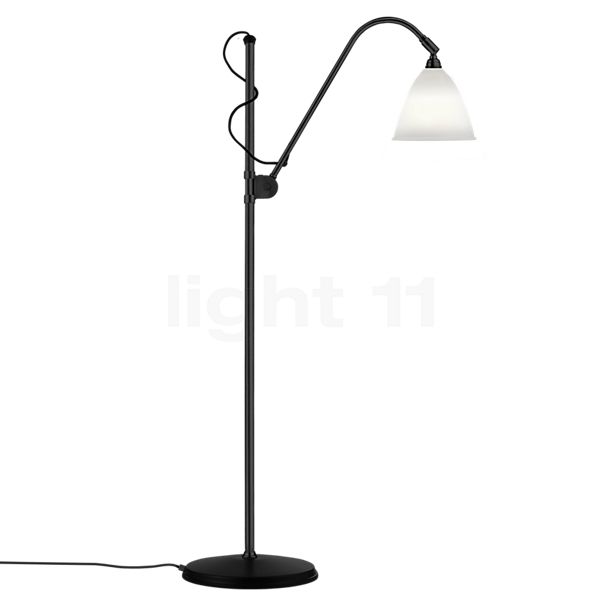 Gubi BL3 Floor Lamp black/porcelain - ø16 cm