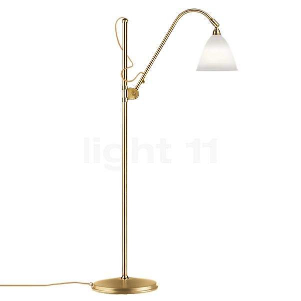 Gubi BL3 Floor Lamp brass/porcelain - ø16 cm