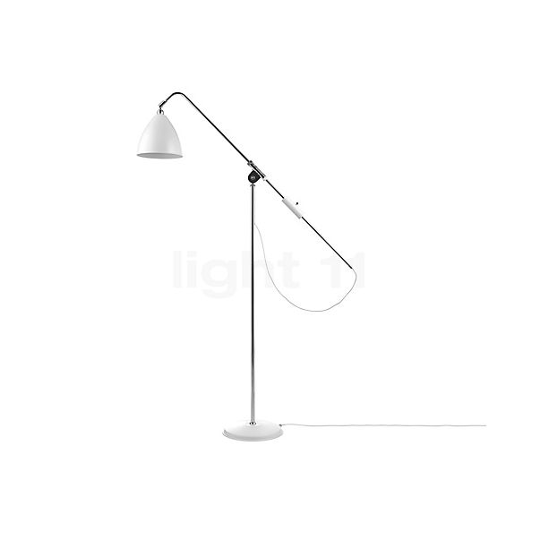 Gubi BL4 Floor lamp chrome/white