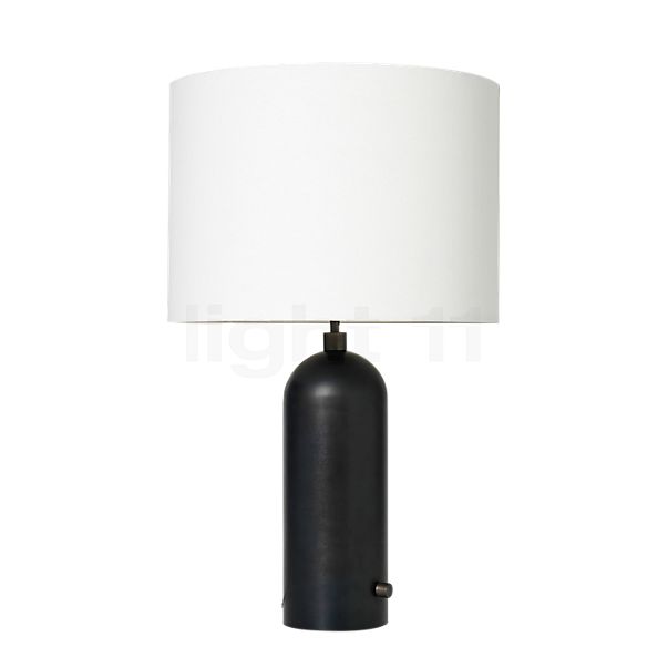 Gubi Gravity Lampe de table abat-jour blanc/pied acier noir - 65 cm