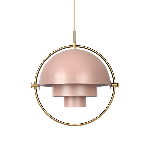 Gubi Multi-Lite Lampada a sospensione ottone/rosa - ø36 cm