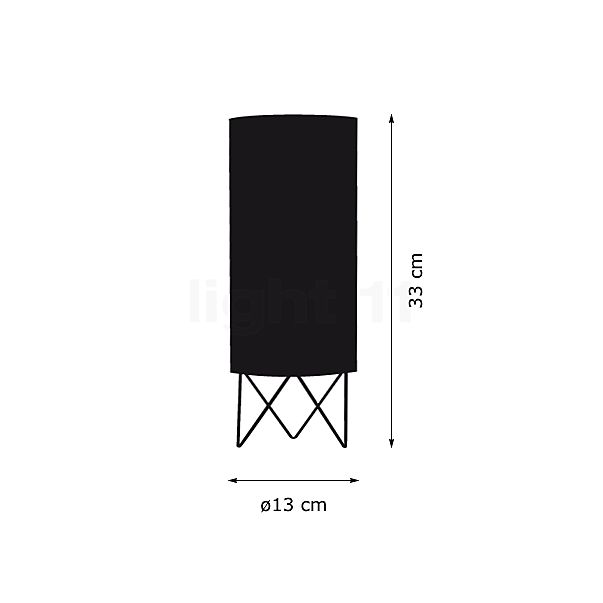 Gubi Pedrera H2O Lampe de table noir , Vente d'entrepôt, neuf, emballage d'origine - vue en coupe