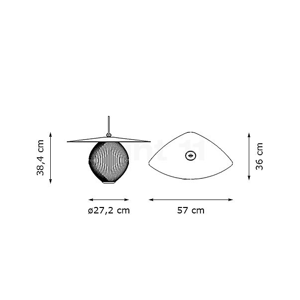 Gubi Satellite Pendant Light black - 57 cm sketch