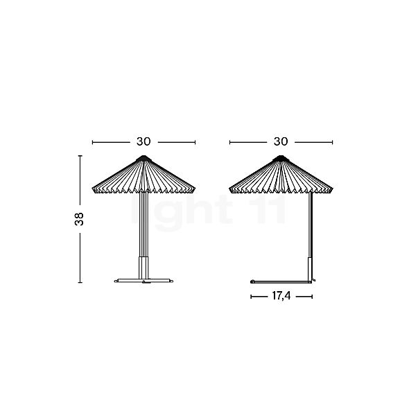 HAY Liberty Matin Table Lamp LED green - ø30 cm sketch