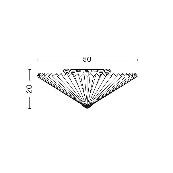 HAY Matin Flush Mount Wall-/Ceiling Light white - ø50 cm sketch