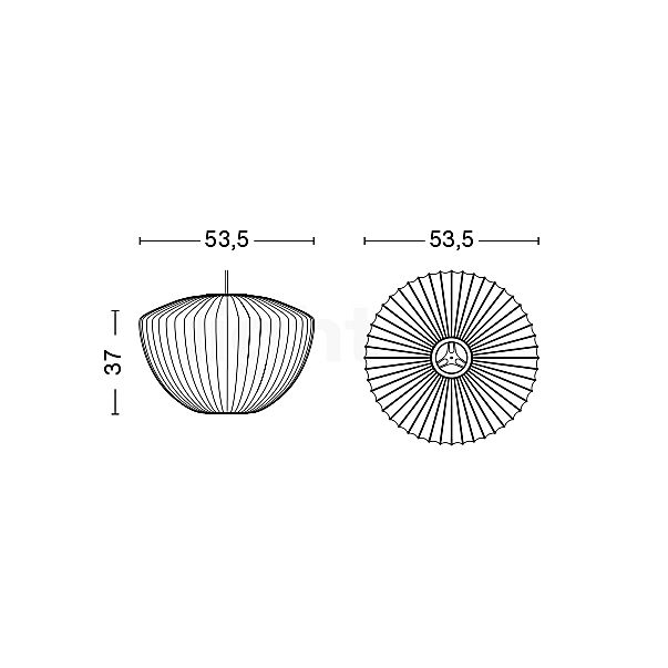 HAY Nelson Apple Bubble Lampada a sospensione bianco - vista in sezione