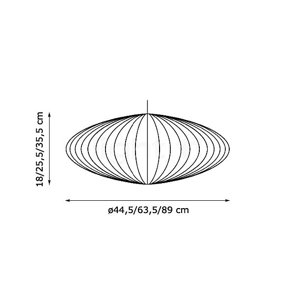 HAY Nelson Saucer Bubble Pendelleuchte ø63,5 cm Skizze