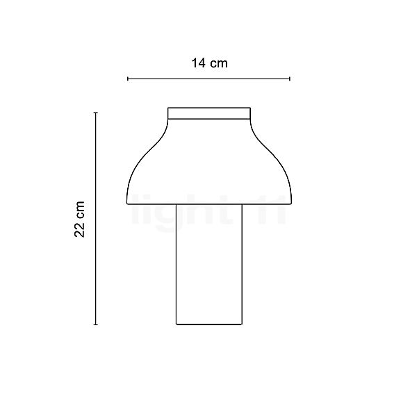 HAY PC Trådløs Lampe fod grøn/lampeskærm grøn skitse