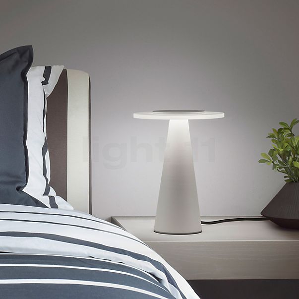 Helestra Bax Lampe de table LED blanc mat