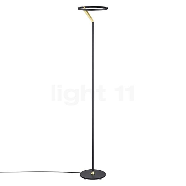 Helestra Elara, lámpara de pie LED negro/dorado