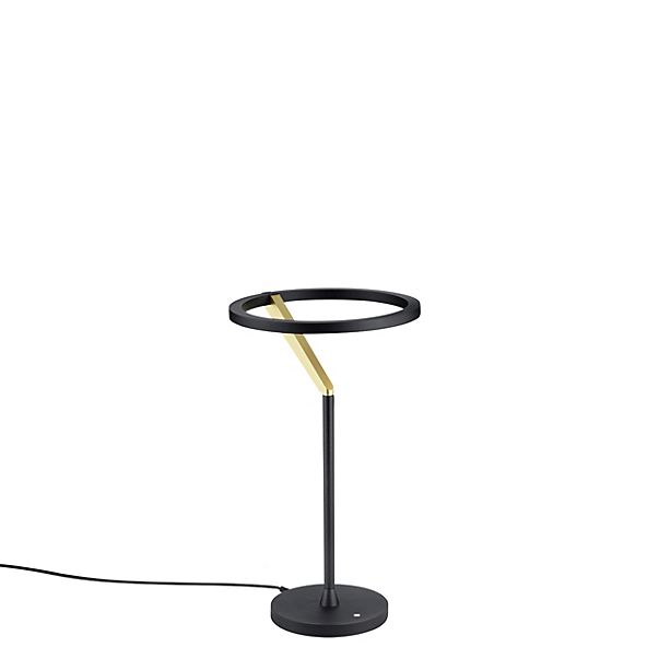 Helestra Elara, lámpara de sobremesa LED negro/oro