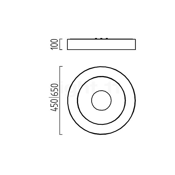 Helestra Lomo Ceiling Light LED white, ø65 cm, without Casambi sketch