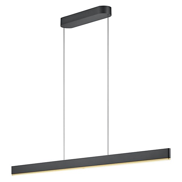 Helestra Nin, lámpara de suspensión LED negro/oro