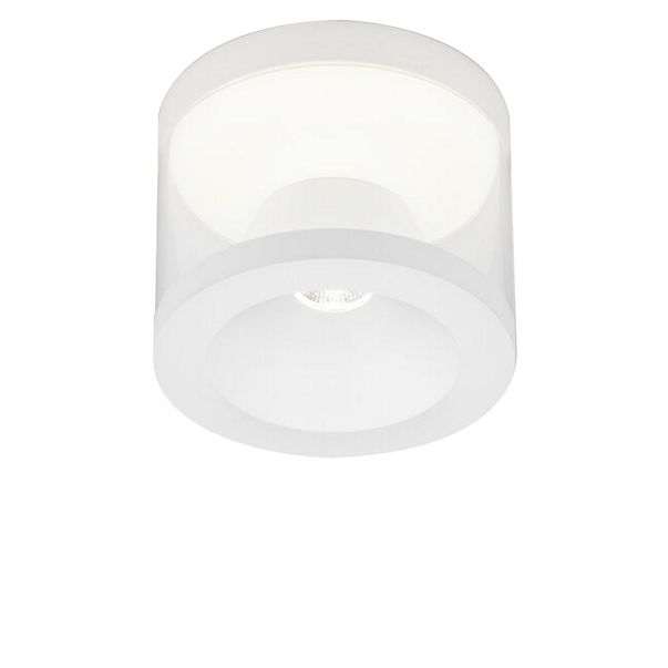 Helestra Poro, lámpara de techo LED blanco mate