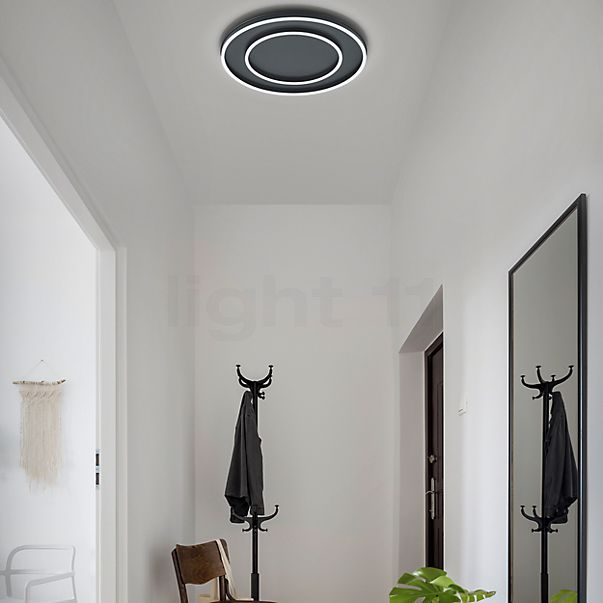 Helestra Sona Lampada da soffitto LED nero opaco, ø40 cm