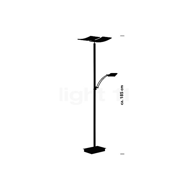 Hell Andy Floor Lamp LED 2 lamps bronze matt sketch