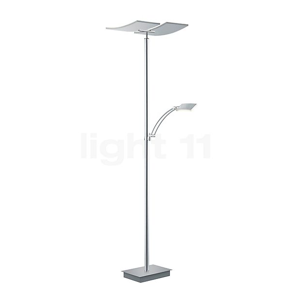 Hell Duo Lampada da terra LED nichel opaco/cromo