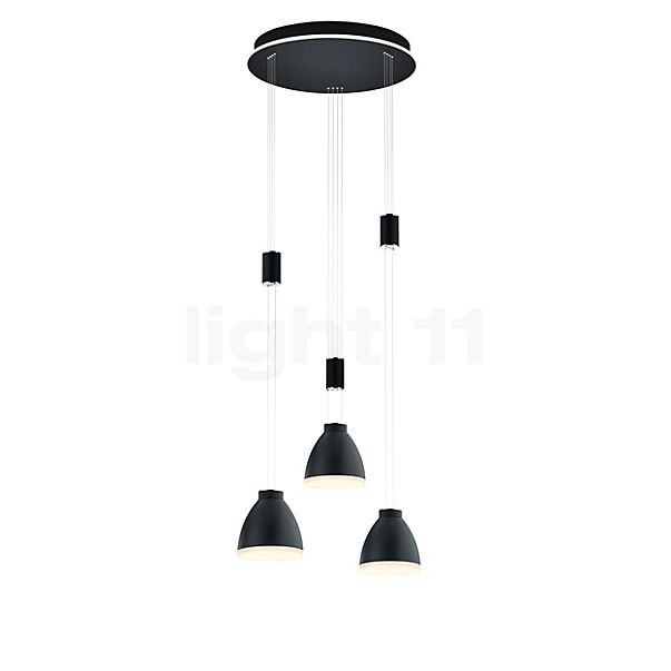 Hell Leni Suspension LED 3 foyers - Cluster noir