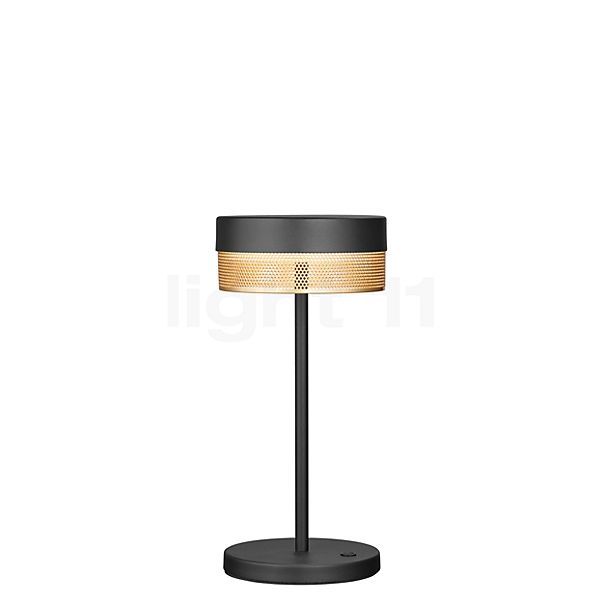 Hell Mesh Lampe rechargeable LED noir/doré - 30 cm