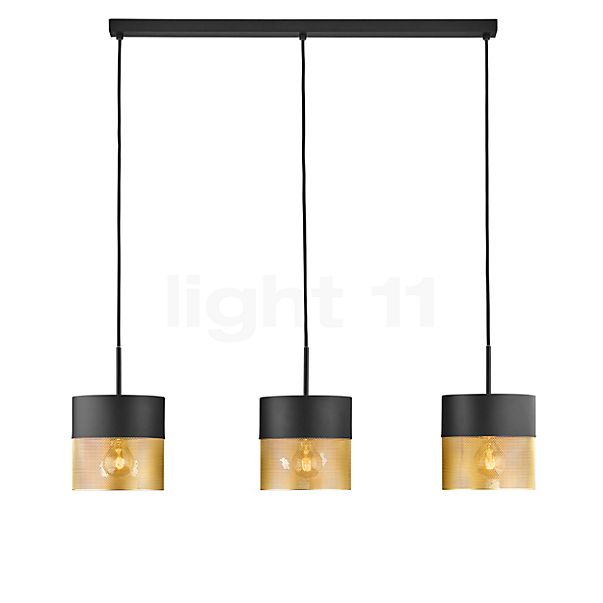 Hell Mesh Pendant Light 3 lamps black/gold